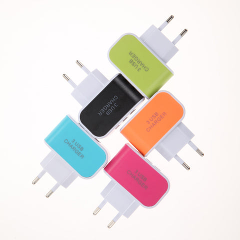 Triple USB Port Wall Home
