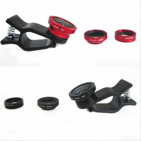 3 In 1 Universal Mobile Phone FishEye Lens