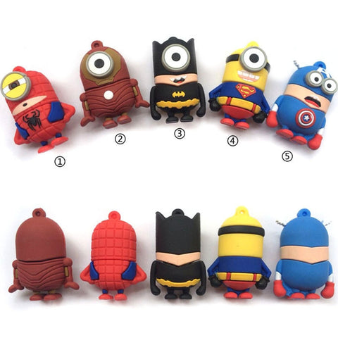 USB minion super hero flash drive 64GB, 32GB, 16GB, 8GB and 4GB